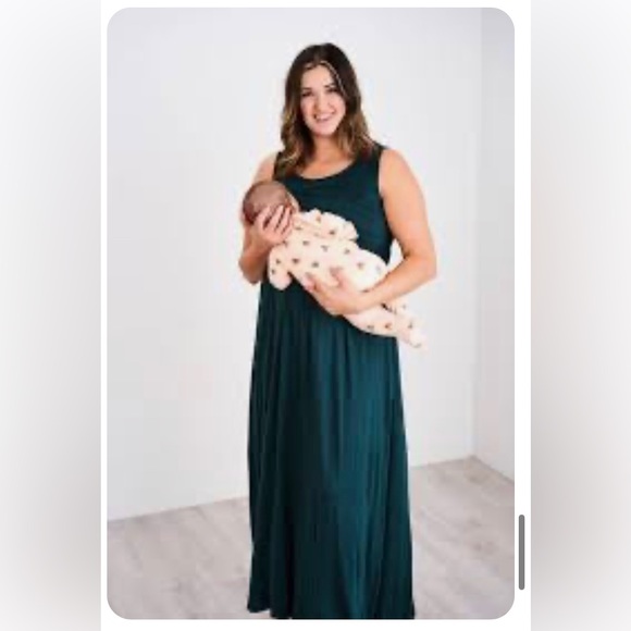 Latched Mama forest green cocoon maxi - Picture 4 of 4